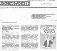 Los señores políticos