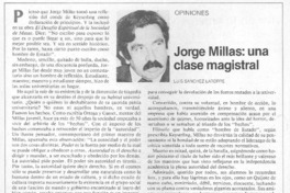 Jorge Millas, una clase magistral