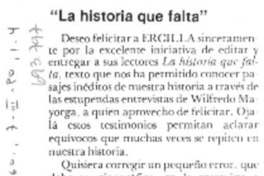 La historia que falta