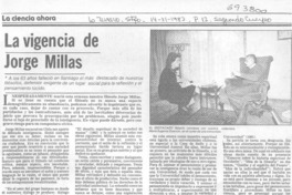 La vigencia de Jorge Millas.
