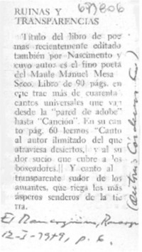 Ruinas y transparencias