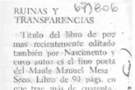Ruinas y transparencias