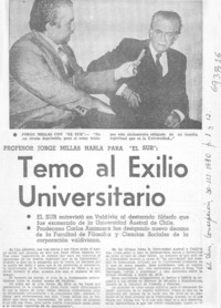 Temo al exilio universitario.