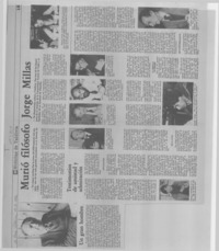 Murió filósofo Jorge Millas.