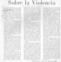 Sobre la violencia