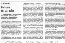 Polvorín en las aulas.