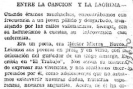 Entre la canción y la lágrima