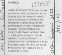 Juan Mihovilovich.