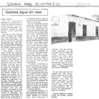 Gabriela sigue sin casa