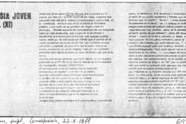 La poesía joven actual (XI)