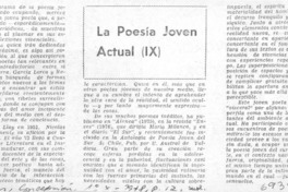 La poesía joven actual (IX)