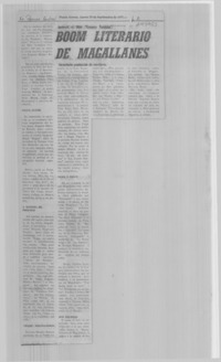 Boom literario de Magallanes.