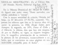 Nicolás Mihovilovic.