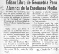 Editan libro de geometría para alumnos de la enseñanza media.