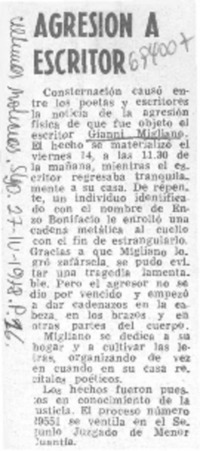 Agresión a escritor.