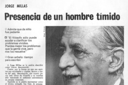 Presencia de un hombre tímido
