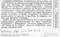 Gabriela Mistral, guardiana de la vida.