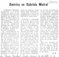 América en Gabriela Mistral