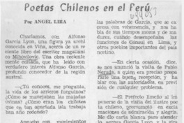 Poetas chilenos en el Perú