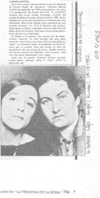 Gabriela Mistral.