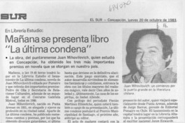 Mañana se presenta libro "La última condena".
