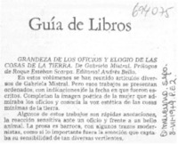 Grandeza de los oficios y elogio de las cosas de la tierra.
