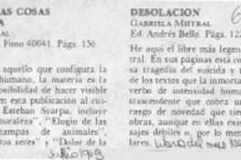 Elogio de las cosas de la tierra.