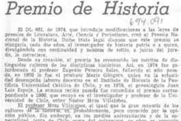Premio de historia.