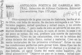 Antología poética de Gabriela Mistral