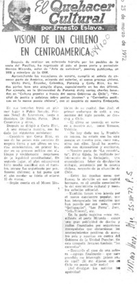 Visión de un chileno en centroamérica