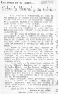 Gabriela Mistral y su sobrino