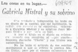 Gabriela Mistral y su sobrino