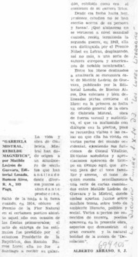 Gabriela Mistral, rebelde magnifica