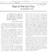 Elogio de René León Echaiz