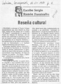 Reseña cultural