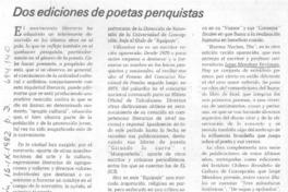 Dos ediciones de poetas penquistas