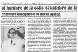 32 premios municipales en 30 años de vigencia