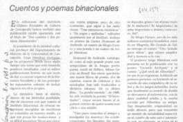 Cuentos y poemas binacionales