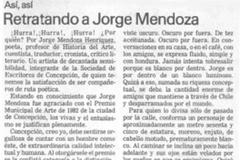 Retratando a Jorge Mendoza