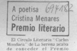 Premio literario.