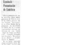 Excelente presentación de escritora.