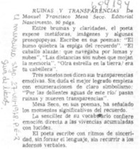 Ruinas y transparencias.