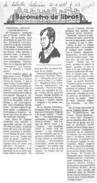 Poemario. Círculo Carlos Mondaca