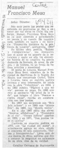 Manuel Francisco Mesa