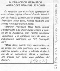 M. Francisco Mesa Seco.