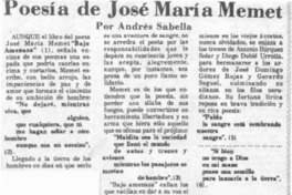 Poesía de José María Memet