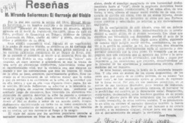 M. Miranda Sallorenzo: el carruaje del diablo