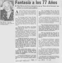 Fantasía a los 77 años.