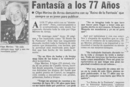 Fantasía a los 77 años.