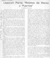 Leporati Parra, "Relatos de mares y puertos"